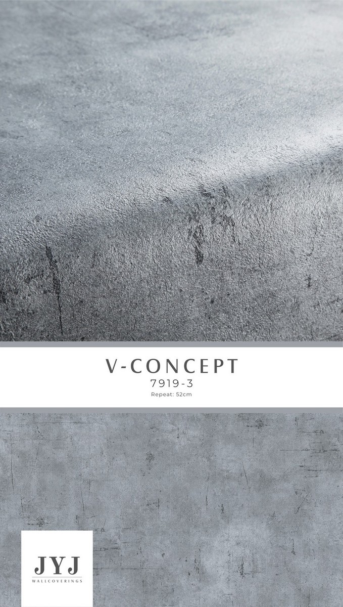 Giấy dán tường giả bê tông màu ghi đậm 7919-3